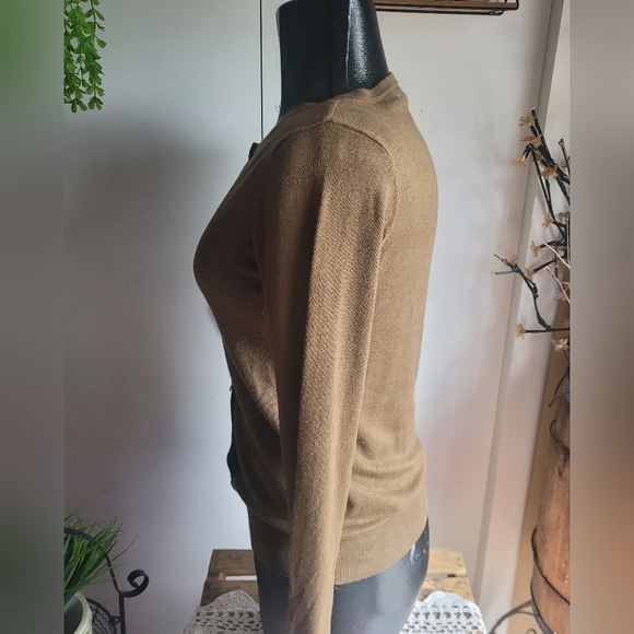 Hunters Olive Green Button Up Sweater M - Picture 3 of 6